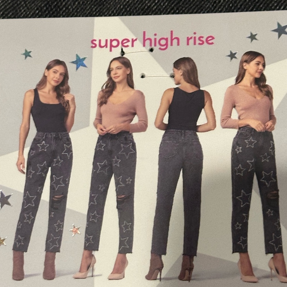 NWT- SIMPLE SOCIETY Pattern High Rise Women's Pants